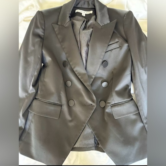 Veronica Beard Satin Dickey Blazer Black Size 4 - Picture 5 of 12